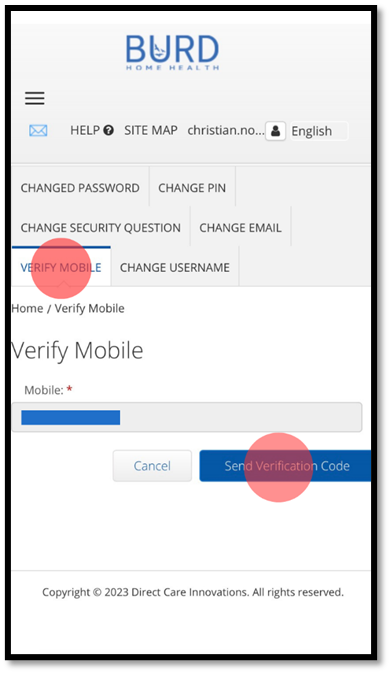 Verify Your Mobile Number for DCI